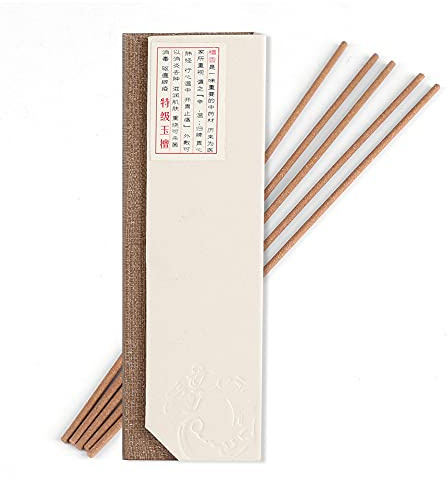 180 Stück Räucherstäbchen Sandelholz, Handgemachte Sandelholz Räucherstäbchen mit Schachtel, Natürlich aus Sandelholzpulver & Ätherischem Öl für Spa/Meditation/Zuhause
