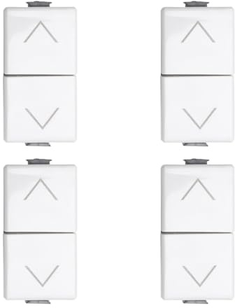 Elektronova Interruttore doppio interbloccato saliscendi tapparella tenda 1P 10A Compatibile Bticino Matix - Confezione 4 pezzi