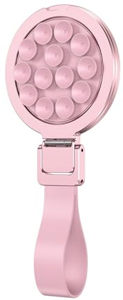 Magnetic Suction Cup Phone Mount, MagSafe Ring PopSocket Grip Stand, Silicone Phone Ring Holder for iPhone, Hands-Free Mirror Shower Phone Holder MagSafe Suction Mount for Selfies & TikTok(Rose Gold)