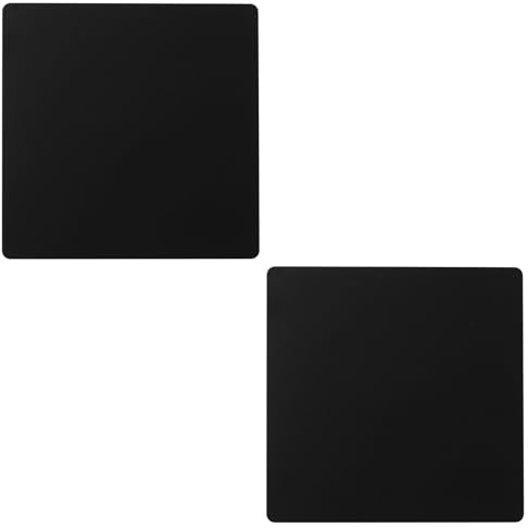 UFURMATE Blindabdeckung, Wandplatte, 2 Stück, 12 x 12 cm, Kunststoff, schraubenlos, 2 Stück, für ungenutzte Steckdosen oder Schalter (schwarz)