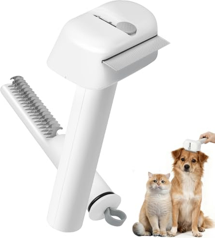 SZEE 3 IN 1 Katzenbürste Hundebürste für Langhaar und Kurzhaar, Multifunktionale Katzenkamm Entfernt Losehaare/Unterwolle/Matten, Hautfreundliche Haustier Bürst für Dichte/Lockige/Feine Haustierfellen
