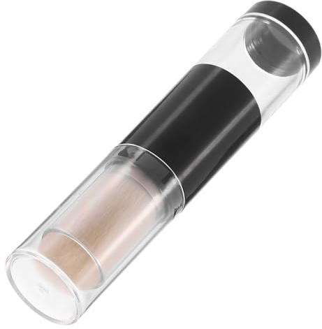 Homoyoyo Pinceau Maquillage Poudre Rechargeable Compact avec Réservoir Intégré Brosse Pressable Douce pour Fond de Teint Blush et Highlighter Accessoire Voyage Pratique