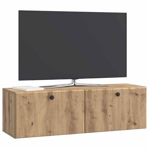 vidaXL Wandmontierter TV-Schrank 98 x 31 x 30 cm Artisan-Eiche, Wohnzimmeraufbewahrung, moderner Schrank, Wand-TV-Ständer, rechteckiges Design, viel Platz, praktische Möbel