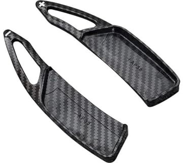 HJTEDHE Extensión de Palanca Shift Paddle Shifter Extensión De Palanca De Cambios Para Volante De Coche, Paleta De Cambio Para Peugeot 3008, 2008, 5008, 508, 308, 208 GT SW(Carbon fiber black)