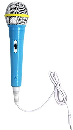 NTPHNB Wired Microphone, Dynamic Microphone 3.5mm Jack Lightweight No Battery for Kids Singing Mechine Home (Blue), Free Size