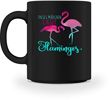 Chorchester Tasse avec motif flamants roses - Noir - M