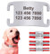 Didog Engraved Slide-On Pet ID Tags, Personalized & Custom Stainless Steel ID Tags, Silent, No Noise Collar Dog Tag for Dogs and Cats, XL Size