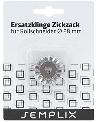 SEMPLIX Ersatzklinge Rollschneider Zickzack 28mm: Zum Nähen, Handarbeiten, Basteln | für Stoffe, Filz, Leder, Papier, Foto