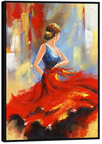 Wieco Art Leinwanddruck mit goldenem Rahmen, von Vincent Van Gogh Gemälde, Reproduktion, Post-Impressionismus, Kunstwerke für Wohnzimmer, Heimbüro, Dekorationen, canvas, 24x36inch (Framed)