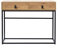 Consola 2 Cajones Patas De Metal Efecto Roble