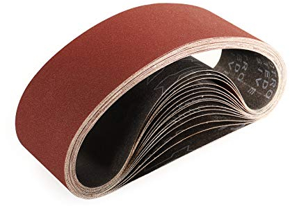 Sruhrak Bandes Abrasifs 75x533 mm-15 Pièces de 180 Grain Bande Ponceuse pour Ponçage et Polissage avec Ponceuse à Bande