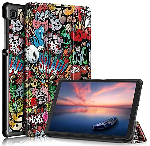 Xuanbeier Custodia per Samsung Galaxy Tab A7 Lite 8,7pollici SM-T220 SM-T225 Ultra-Sottile Cover con Funzione Supporto,Graffiti
