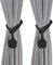 Gohytal Vorhang Raffhalter Seil Schwarz, 2 Stück Raffhalter für Vorhänge Raffhalter für Gardinen Handgestrickter Vorhang Baumwoll Seil Handstrick Raffhalter Vorhang Clips für Schlafzimmer Dekoration