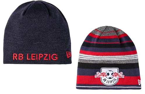 Rasenballsport Leipzig Beanie - Leipzig - Wintermütze, Strickmütze Mütze RBL - Plus Lesezeichen Wir lieben Fußball, Mehrfarbig