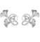 ACLCSHM Creolen Silber 925,Kreative Einfache Ginkgo Biloba Geformte Sterling Silber Ohrstecker Funkelnde Charmante Ohrringe Ethnischer Schmuck Frauen Mädchen