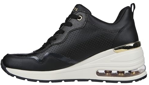 Skechers Damen Million Hotter Air Sneaker, Schwarz, 39 EU