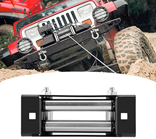 Wsays UTV ATV 6 (152.4 mm) Winch Roller Fairlead Cable Guide for 4000-5500 LBS ATV Winches