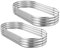 Land Guard Kit de jardinière surélevée galvanisée, 2 pièces, 3 × 1 × 3 m, bacs de jardin surélevés ovales en métal pour légumes, pour l'extérieur, 3 x 1,2 x 3 m