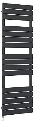 Milano Lustro 800W Anthracite Flat Panel Electric Heated Towel Rail - 1500mm x 450mm