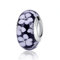 Nbsameng Breloque en Verre de Murano, Charms pour Bracelets et Chaînes pour Femme, Charm en Argent à 925, Breloques Compatibles Pandora, Gnoce et Trollbeads,Fleurs blanches