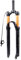 LHHL MTB Gabel 26/27,5/29 Zoll Air Mountainbike Federgabel 100mm Federweg Mit Ausgehende Dämpfung 1 1/8 gerade Rohr Fahrrad Gabel QR 9 MM Remote Lock (Color : Black gold, Size : 29)