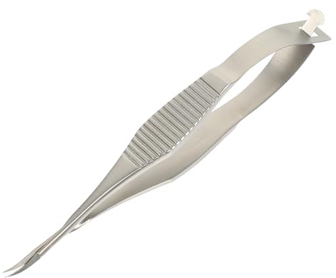 FOMIYES 8.5Cm Gebogene Mikrochirurgische Schere Aus Edelstahl Und, Rostfrei Und HitzebestäNdig, PräZisionswerkzeug FüR Augenoperationen Und SchöNheitschirurgie