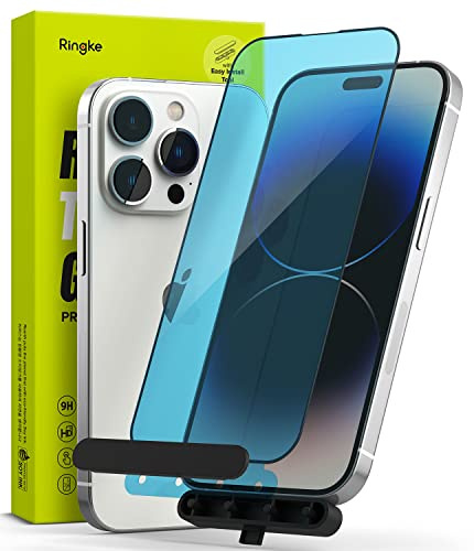 Ringke for iPhone 14 Pro Screen Protector, Full Cover Glass (1P) | Full Coverage, 9H Hardness Tempered Glass, Smooth Touch, Case Friendly Screen Protector