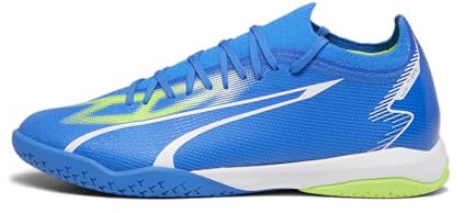 PUMA Herren Match It Fussballschuh, Ultra Blue, White, Pro, Grün, 40.5 EU