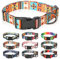 HEELE Hundehalsband, Hunde Halsband für Welpen Kleine Mittlere Große Hunde, Gemustertes Hundehalsbänder Verstellbares, Komfort, Robustem HundeHalsband, Bohemian Orange, L