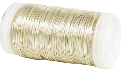 Decolackdraht 160m // Ø 0,3mm // 100g // Dekodraht Basteldraht Bindedraht Blumendraht // für Blumengestecke Dekokränze und ideal zum Basteln (Champagner) Floristik Handwerk Bastelarbeiten