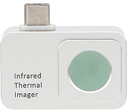 Termocamera Android, 25Hz 256X192 Termocamera a Infrarossi per Smartphone Android di Tipo C, Termocamera Portatile Plug and Play con OTG per Ispezione Domestica