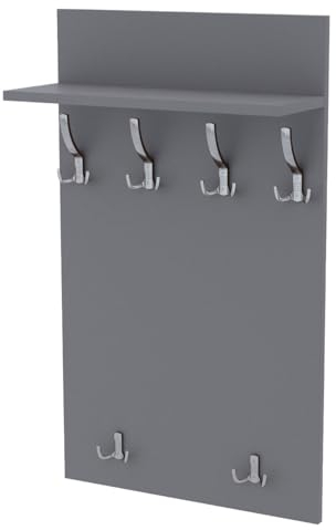 AKKE Garderobenpaneel Wandgarderobe Mit Ablage Wandpaneel Garderobe PVC Maxi Caravaggio 120cm x 60 cm