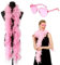 Federboa, 2M Bunte Feder Boa mit Herzbrille, Flauschige Federboa, Feder Boas Zubehör, Turkey Feather Boas Dekorieren, für Hochzeit Ankleiden Party, Karneval, Halloween, Weihnachten Kostüm (Rosa)