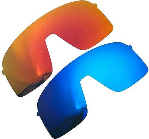 Verres polarisés de rechange pour lunettes de soleil Oakley Sutro Lite OO9463, Rouge + bleu., 65*47mm