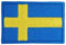 Schweden Flagge klein Aufnäher zum aufbügeln oder aufnähen Bügelbild Aufbügler für Kleidung gestickter Bügelflicken Applikation Patch Größe 4,5 x 3,0 cm