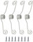 DONFON Hinge Pin Door Stop Butterfly Spring, 4-Piece Set, Silver, Modern Style, Stainless Steel, Door Mount, Wall Mount