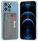 ÁRBOLORO Hülle für iPhone 12 Pro Max Schutzhülle mit Kartenfäch Transparent Silikon Handyhülle Kartenfach Hülle für 2 Karten, Stoßfest Handy Tasche Bumper Brieftasche Case Cover