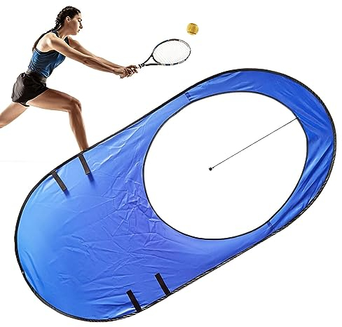 Monozoz Rete da tennis, attrezzatura pieghevole per allenamento al chiuso e all'aperto, per colpire bersagli per racchette, finestra per principianti