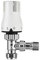 Pro Classic Universal Thermostatic Radiator Valve (TRV) | Angled TRV for 8mm, 10mm & 15mm Pipework | Includes Reducers for 8mm & 10mm | Polished Chrome Finish | Efficient Temperature Control