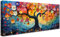 Mit Rahmen Leinwand Bilder Hippie Bunter Lebensbaum Bild auf Leinwand Malerei Poster Kunstdrucke Abstrakt Blütenbaum Bild Wandbilder Heim Restaurant Wohnzimmer Schlafzimmer Wanddeko 50x120cm