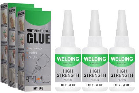 Welding High-Strength Oily Glue, Multifunctional Strong Glue, Universal Super Glue, Super Glue, Used for Quick Repair of Plastic, Metal, Wood, Glass, Jade, Rubber, Shoes, Leather (3 pcs)