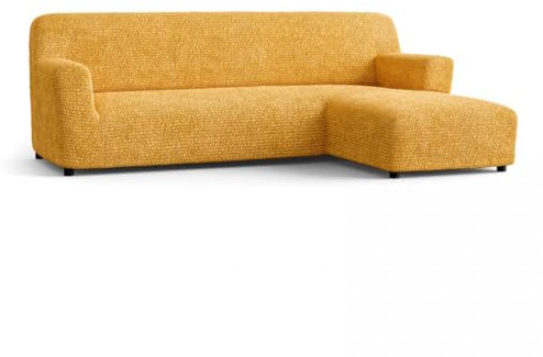 Bestcovers Sofabezug für rechtes Ecksofa mit Ottomane, anpassbar an die Möbel, 350-540 cm, angenehmer Griff, weich (Orange)