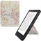 kwmobile Coque liseuse Compatible avec Kobo Clara BW/Colour - Coque étui de Protection à Rabat en Simili Cuir - Noir-Multicolore