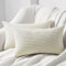 Topfinel Kissenbezug 30x60 Creme Kordsamt 2er Set gestreiftes Muster Kissenbezüge Kissenhülle Dekokissen Sofakissen Couchkissen Dekokissen Zierkissenbezug Deko Kissenhüllen Wohnzimmer