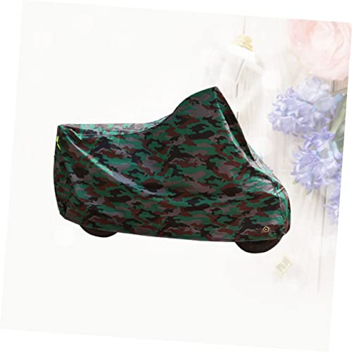 Alipis Motorradabdeckung XL Staubdicht Winddicht Universelle Schutzhülle Für Motorräder Roller Und Bikes Militärgrün Camouflage Design Outdoor Abdeckplane