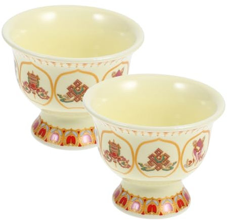 GLEAVI 2stücke Buddhistische Opferschale Aus Keramik Wasserschale Für Anbetung Kleine Tempelschale Als Dekoration Für Meditationsplätze Und Altäre