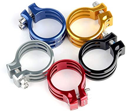 Abrazadera Tija Sillín,Clip de Tubo de Asiento, Aleación de aluminio de 34.9mm de liberación rápida de la montaña del camino MTB de la bicicleta Tija de sillín Tija la abrazadera del tubo de Clip 34.9