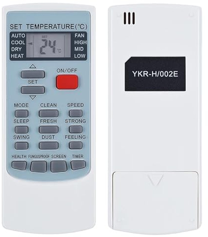 GOUYESHO Nuevo YKR-H/002E Control remoto de sustitución del aire acondicionado para AUX MundoClima FanWorld AC aire acondicionado YKR-H002E YKR-H006E MUPR-12-H5A MUPR-18-H5A MUPR-24-H5A ASW-09-NFH