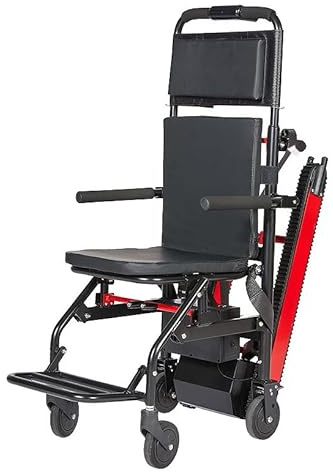 Elektrischer Raupen Treppensteiger Treppenrollstuhl, 19 kg, Aluminiumlegierung, Raupenwagen, für ältere Menschen mit Behinderung, tragbar, zusammenklappbar, zum Auf- und Absteigen von Treppe