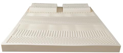Naturlatex-Matratze, doppelseitig, moderate Festigkeit, individuell gestaltet, 2,5 cm Dicke, 110 x 190 cm, kompletter Bezug, perfekt für bequemen Schlaf.